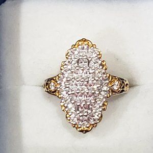 SOLD@!   Swarovski Zirconia cocktail ring Sz 6